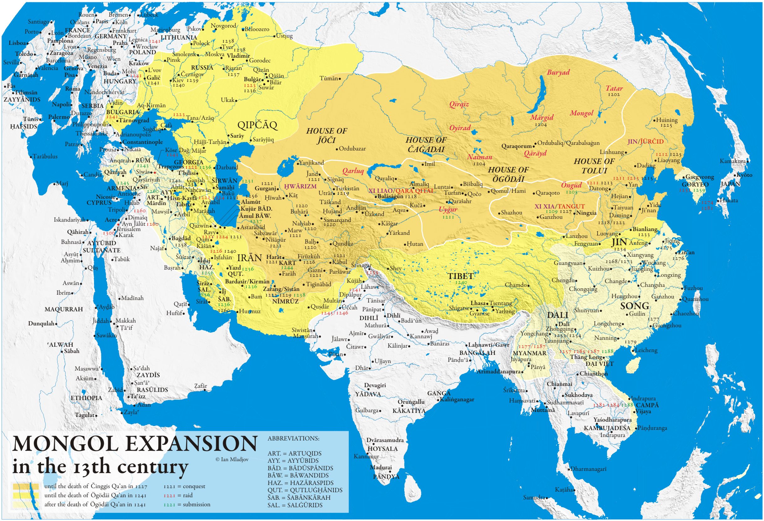 Corso 129LM STORIA GLOBALE STORIA MODERNA 2016 Moodle Units   Map Mongol Expansion 13th Century 